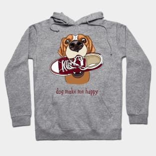 life with a dog. Dog make me happy Hoodie